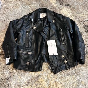 Zara faux leather girl’s jacket brand new 5T